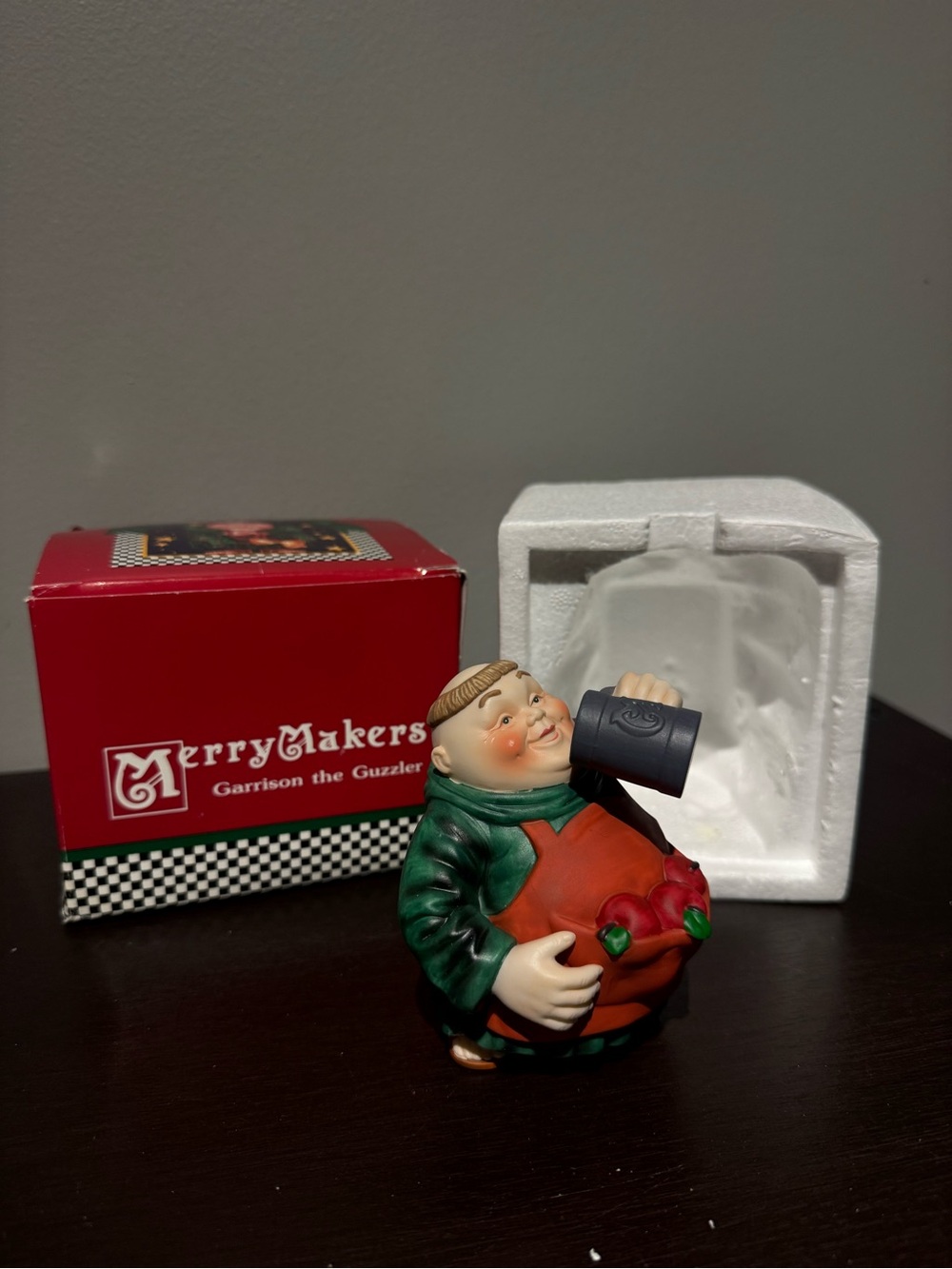 Dept 56 Merry Makers “Garrison the Guzzler” Porcelain Figurine-Original Box